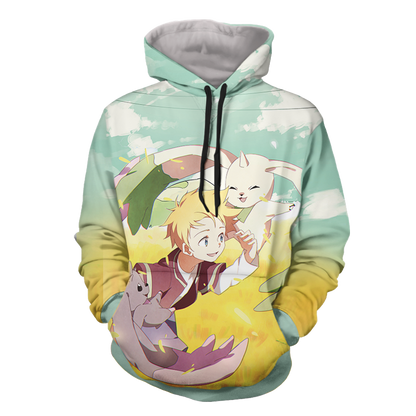 Digimon Terriermon And Lopmon Unisex 3D T-shirt   