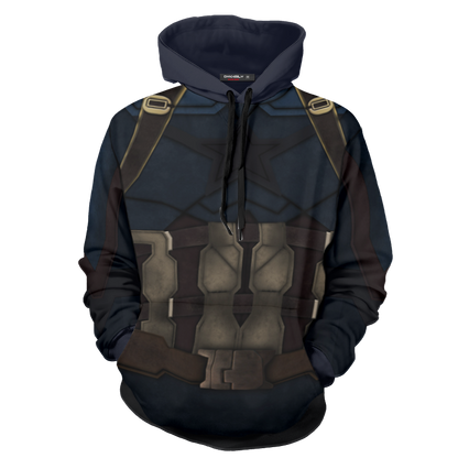 Captain America Cosplay 3D Hoodie   