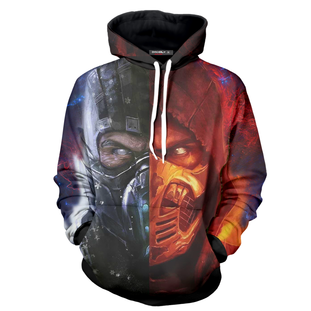 Mortal Kombat Subzero And Scorpion Hoodie   