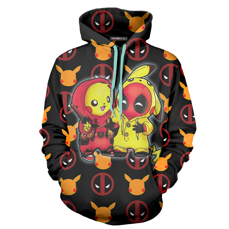 PikaPool Deadpool And Pikachu Unisex 3D T-shirt   