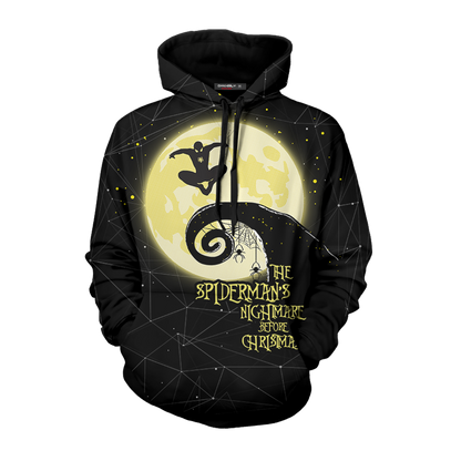 The Spiderman's Nightmare Before Christmas Unisex 3D T-shirt   