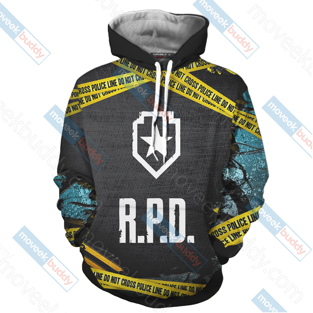 Resident Evil - R.P.D Unisex 3D T-shirt   