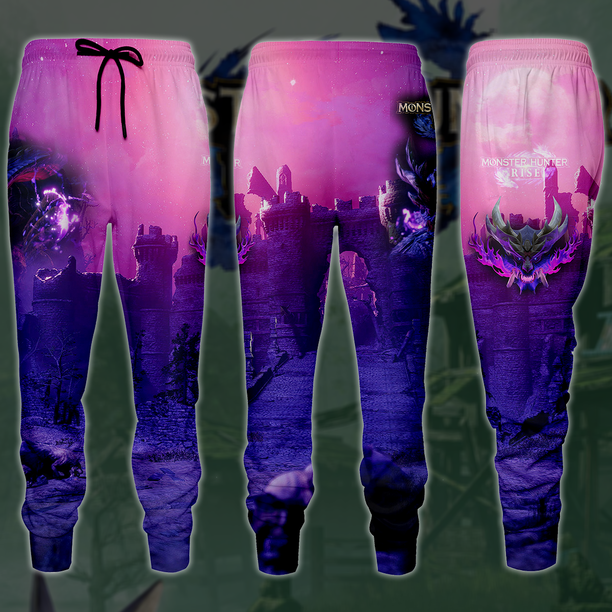 Monster Hunter Rise Video Game 3D All Over Printed T-shirt Tank Top Zip Hoodie Pullover Hoodie Hawaiian Shirt Beach Shorts Jogger Joggers S 