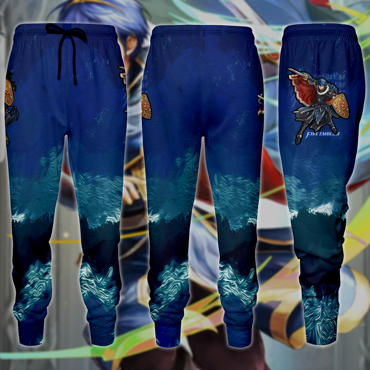 Fire Emblem Marth Video Game 3D All Over Print T-shirt Tank Top Zip Hoodie Pullover Hoodie Hawaiian Shirt Beach Shorts Jogger Joggers S 