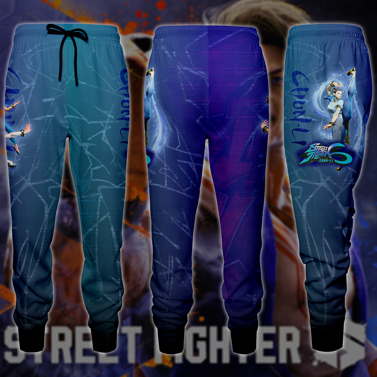 Street Fighter 6 Chun-Li Video Game All-Over T-shirt Hoodie Tank Top Hawaiian Shirt Beach Shorts Joggers Joggers S 