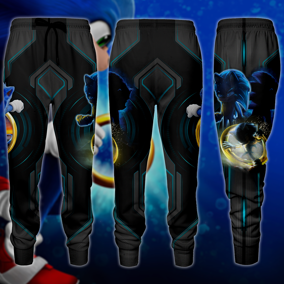 Sonic The Hedgehog Video Game 3D All Over Print T-shirt Tank Top Zip Hoodie Pullover Hoodie Hawaiian Shirt Beach Shorts Jogger Joggers S 