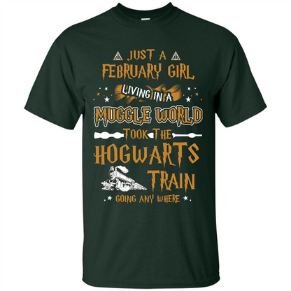 Harry Potter T-shirt Just A February Girl Living In A Muggle World   