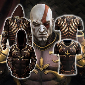 God Of War 2 Kratos Armor Cosplay Unisex 3D T-shirt   