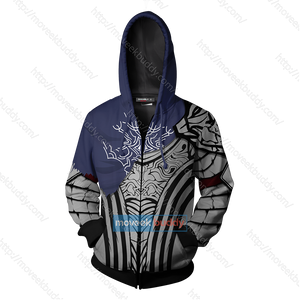 Dark Souls Knight Artorias Cosplay Zip Up Hoodie Jacket   