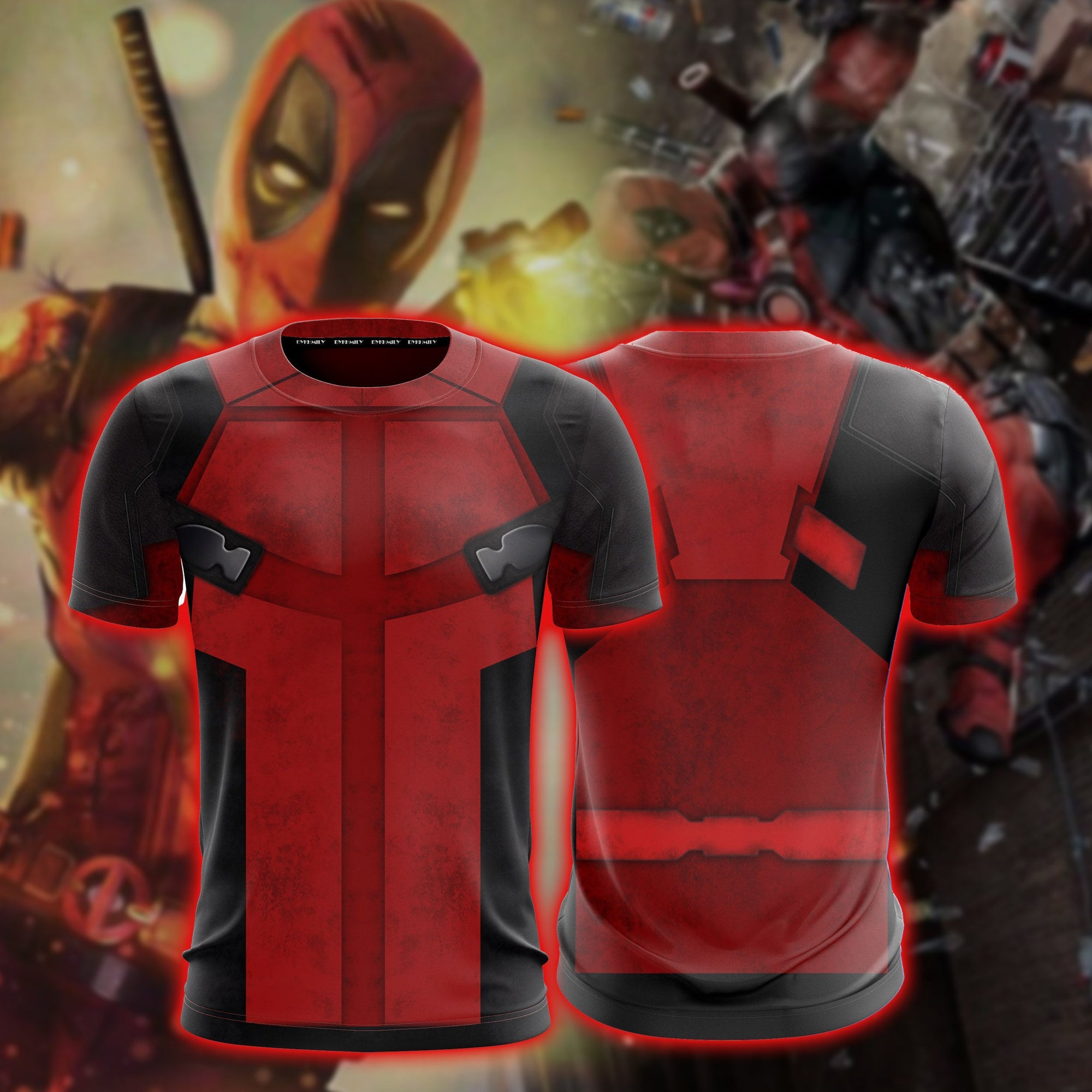 Deadpool Cosplay Unisex 3D T-shirt T-shirt S 