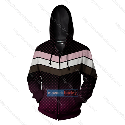 RWBY Neo Neopolitan Cosplay Zip Up Hoodie   