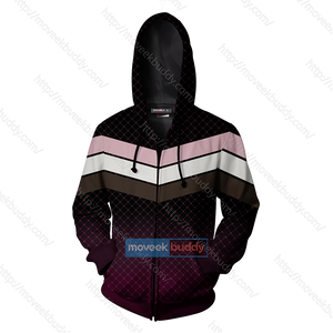 RWBY Neo Neopolitan Cosplay Zip Up Hoodie   