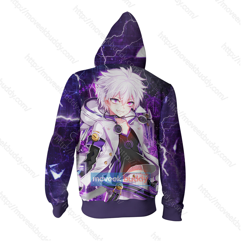 Elsword Add Cosplay New Zip Up Hoodie Jacket   
