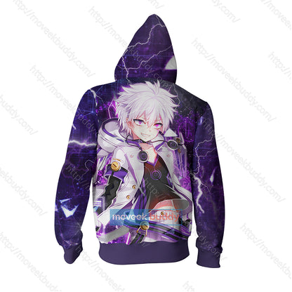 Elsword Add Cosplay New Zip Up Hoodie Jacket   