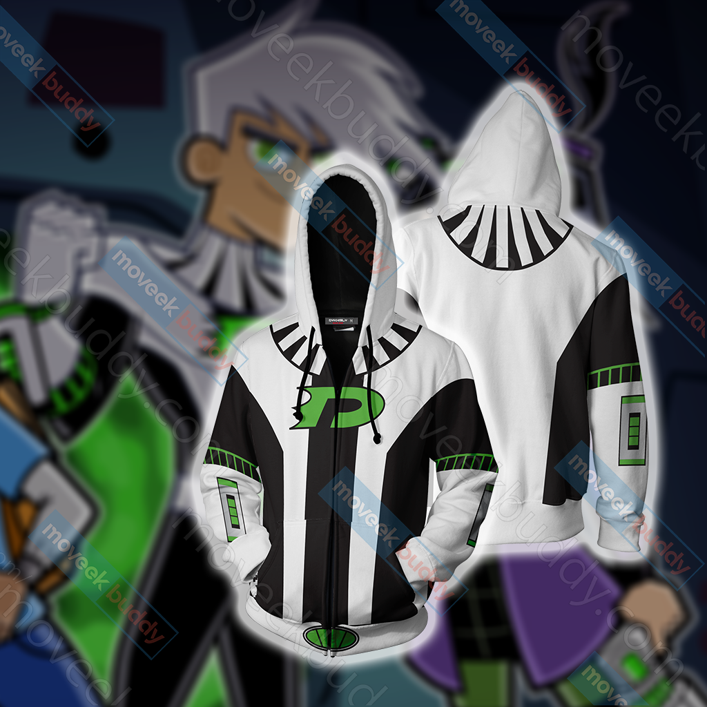 Danny Phantom: Danny Fenton Cosplay Zip Up Hoodie Jacket S  