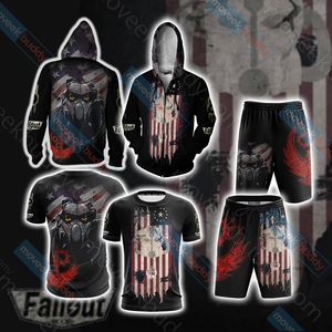 Fallout Brotherhood Of Steel New Unisex 3D T-shirt   