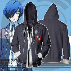 Persona 3 Makoto Yuuki Cosplay Zip Up Hoodie Jacket US/EU XXS (ASIAN S)  