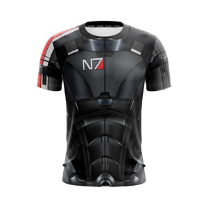 Mass Effect N7 Armor Cosplay Unisex 3D T-shirt   