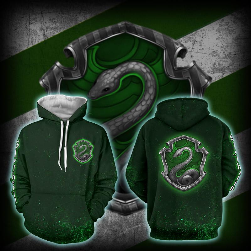 Slytherin Logo (Harry Potter) 3D Hoodie S  