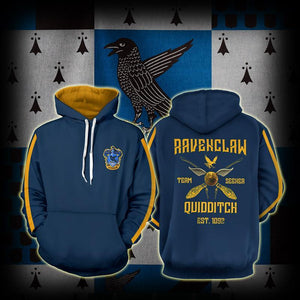 Ravenclaw Quidditch Team Harry Potter Unisex 3D T-shirt Hoodie S 