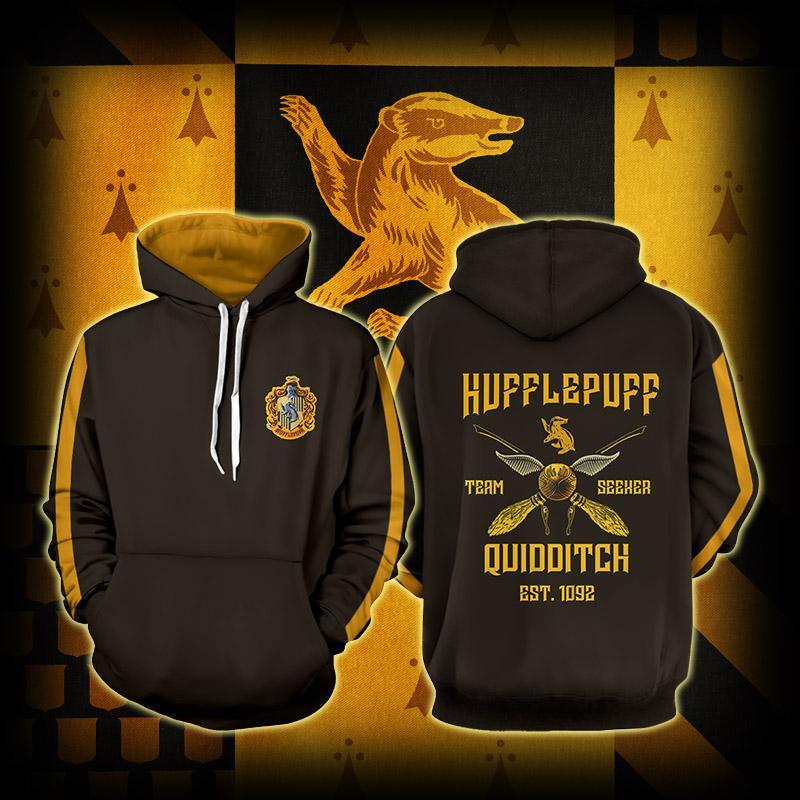 Hufflepuff Quidditch Team Harry Potter Hoodie S  