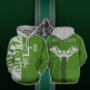 Quidditch Slytherin Harry Potter Unisex 3D T-shirt Hoodie S 