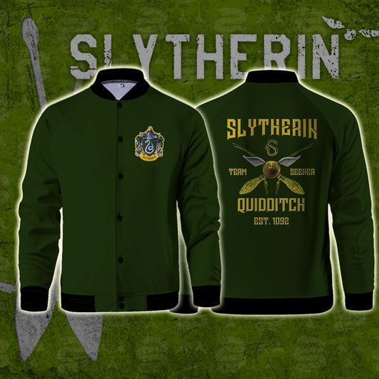 Slytherin Quidditch Team Harry Potter Baseball Jacket US/EU XXS (ASIAN S)  