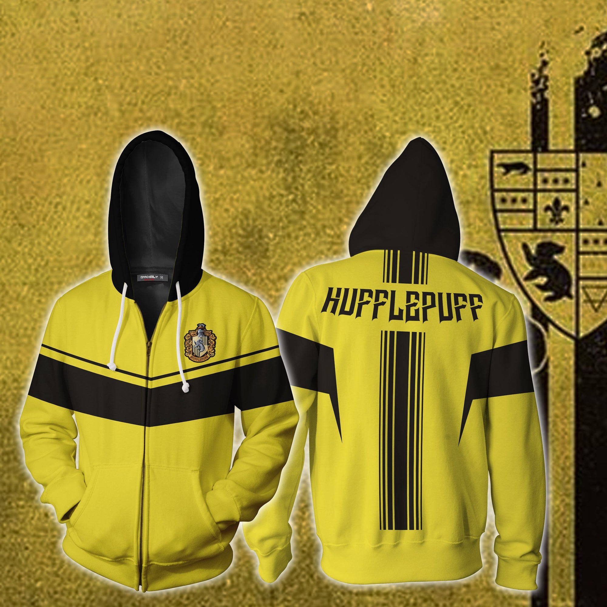 Hufflepuff Harry Potter Zip Up Hoodie S  