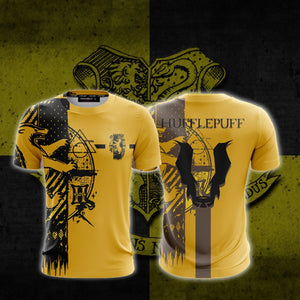 Quidditch Hufflepuff Harry Potter New Look Unisex 3D T-shirt   