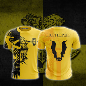 Quidditch Hufflepuff Harry Potter Unisex 3D T-shirt US/EU S (ASIAN L)  
