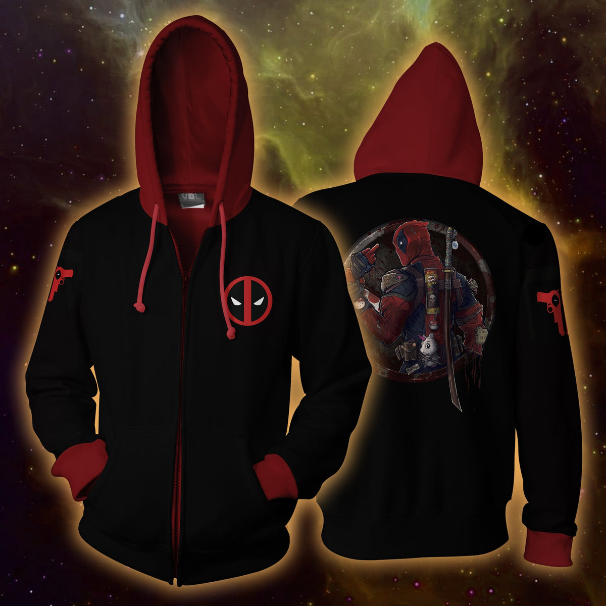 Deadpool zip up hoodie best sale