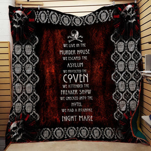 American Horror Story Quotes 3D Quilt Blanket   