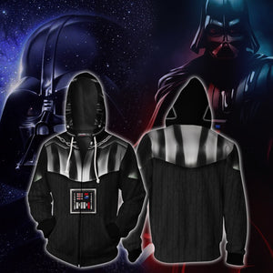 Darth Vader Cosplay (Anakin Skywalker) Star Wars Zip Up Hoodie Jacket XS  