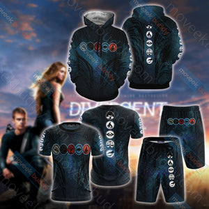 Divergent 3D Beach Shorts   