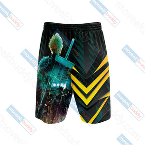 Final Fantasy 7 Cloud Strife New 3D Beach Shorts   