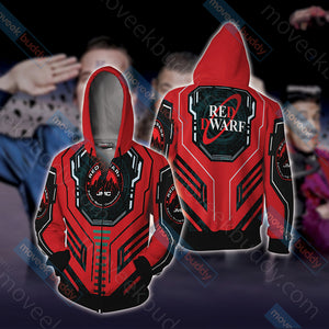 Red Dwarf Unisex 3D T-shirt Zip Hoodie XS 