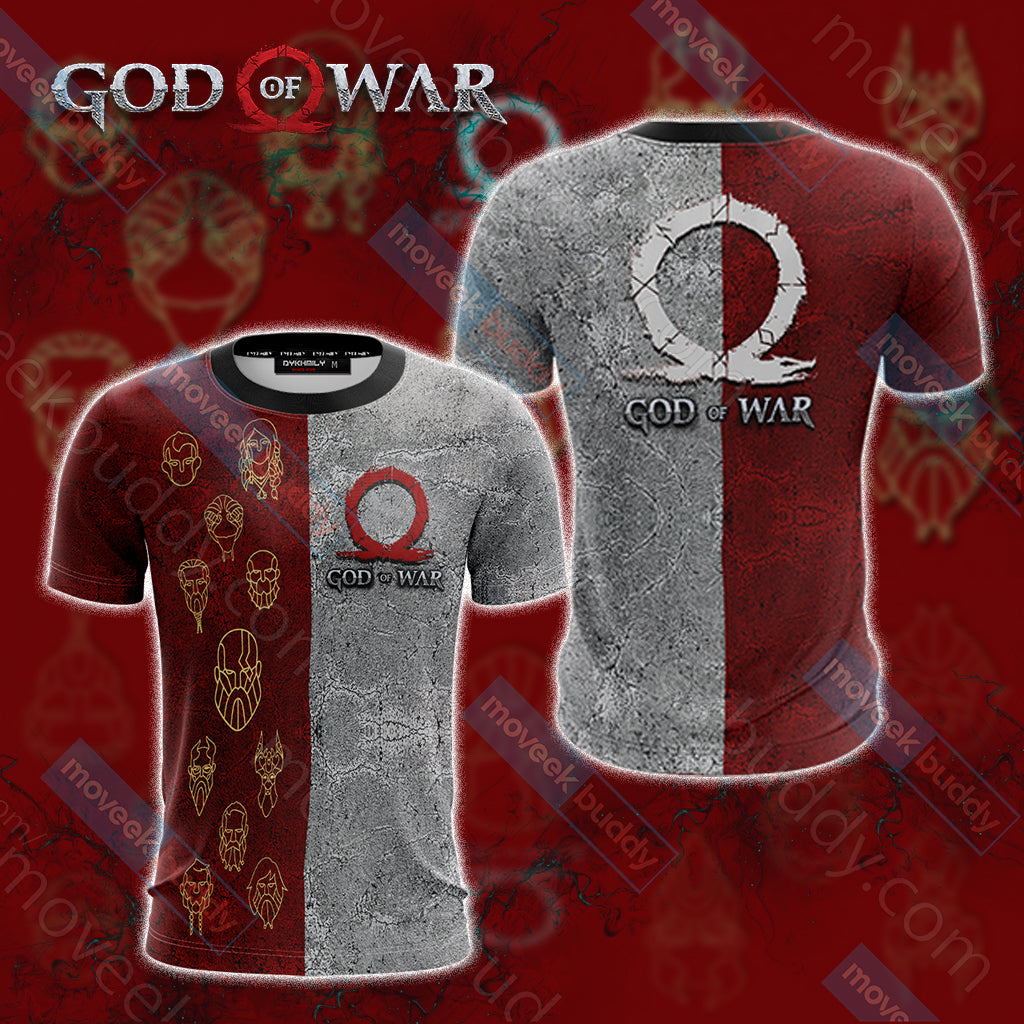 God Of War Symbol New Look Unisex 3D T-shirt S  
