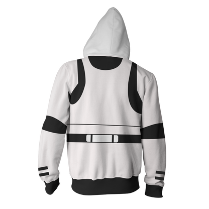 Star Wars Stormtrooper Cosplay Zip Up Hoodie Jacket   