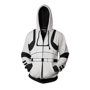 Star Wars Stormtrooper Cosplay Zip Up Hoodie Jacket   