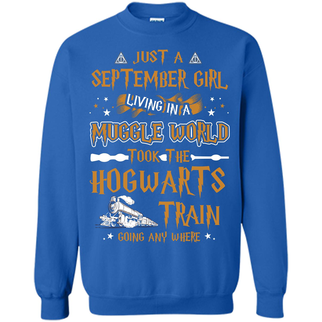 Harry Potter T-shirt Just A September Girl Living In A Muggle World   