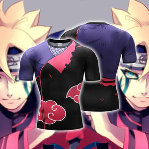 Naruto Akatsuki Cosplay Short Sleeve Compression T-shirt US/EU XXS  