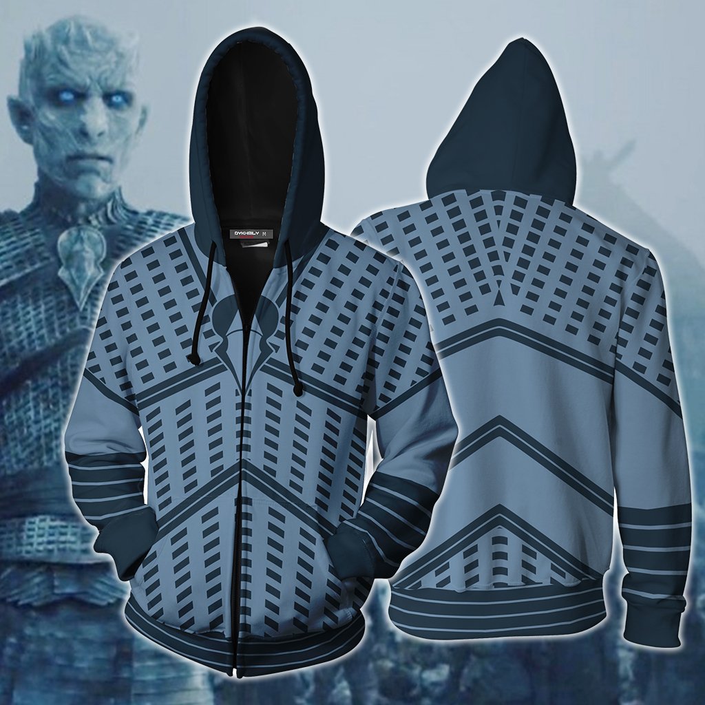 Game Of Thrones Night King Cosplay Zip Up Hoodie Jacket XS  