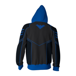 Nightwing Cosplay Zip Up Hoodie Jacket   