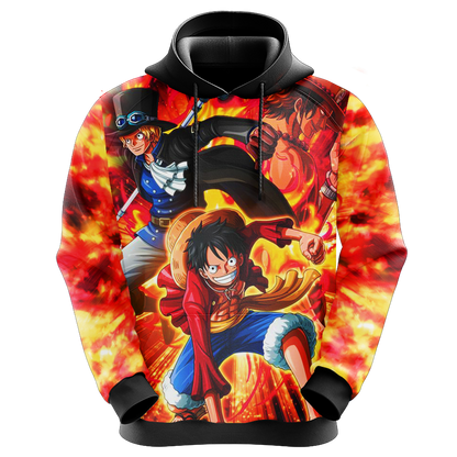 One Piece - Luffy, Sabo, Ace Unisex 3D T-shirt   