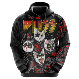 Kiss band x cats - Puss Unisex 3D T-shirt   