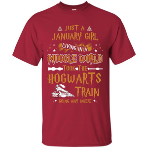 Harry Potter T-shirt Just A January Girl Living In A Muggle World   