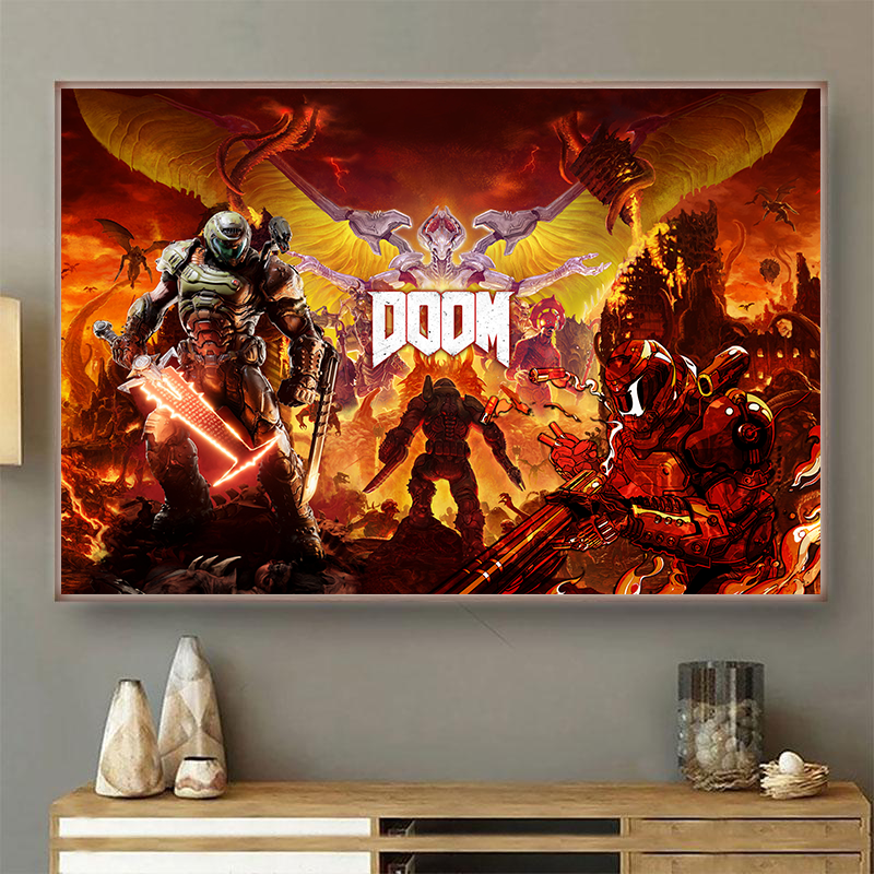 Doom Video Game Canvas & Poster   