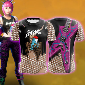 Fortnite Power Chord Skin Unisex 3D T-shirt US/EU S (ASIAN L)  