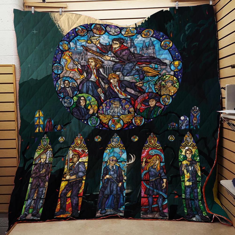 Stained Glass Harry Potter 3D Quilt Blanket Twin (150x180CM)  