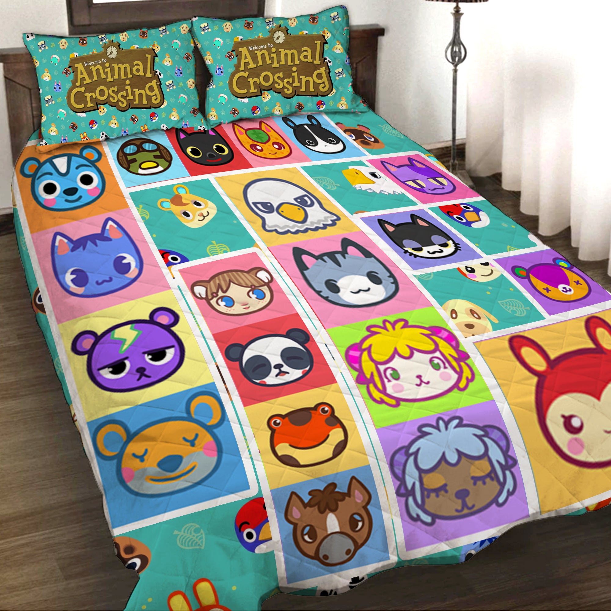 Animal Crossing: New Horizons Animal Icons 3D Quilt Set Twin (150x180CM)  